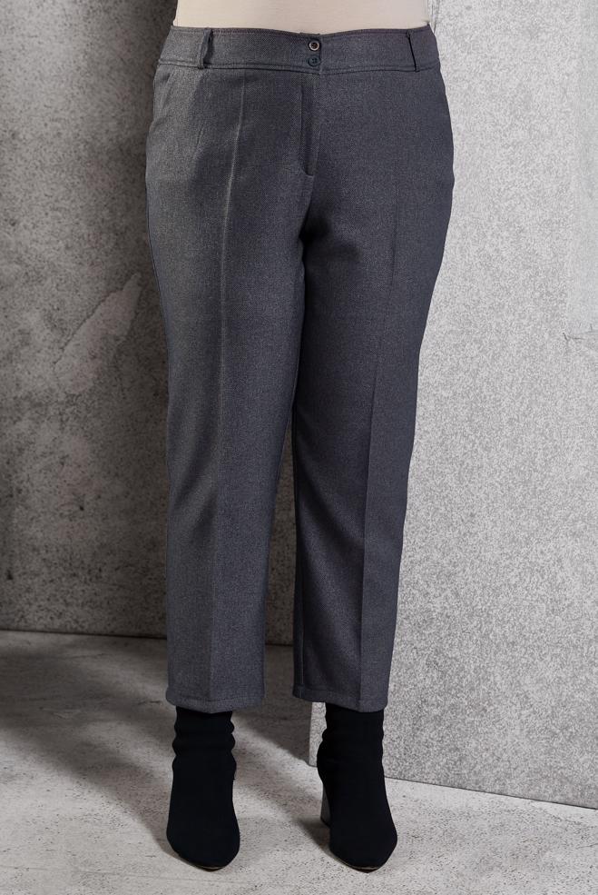 Vêtements hijab GRIS PANTALON À JAMBE SKINNY 70806 - ALVİNA