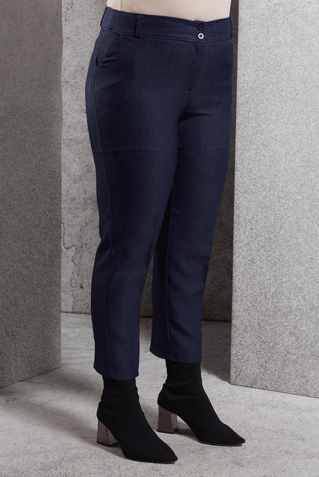 Vêtements hijab BLEU MARINE PANTALON À JAMBE SKINNY 70806 - ALVİNA