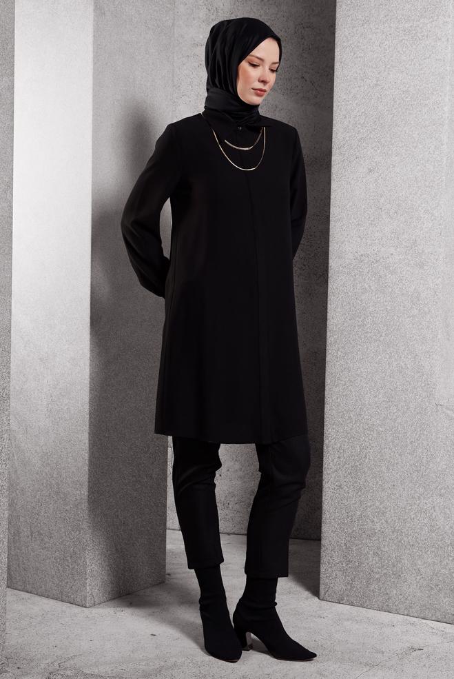 Hijab clothing BLACK SKINNY LEG PANTS 70807 - ALVİNA