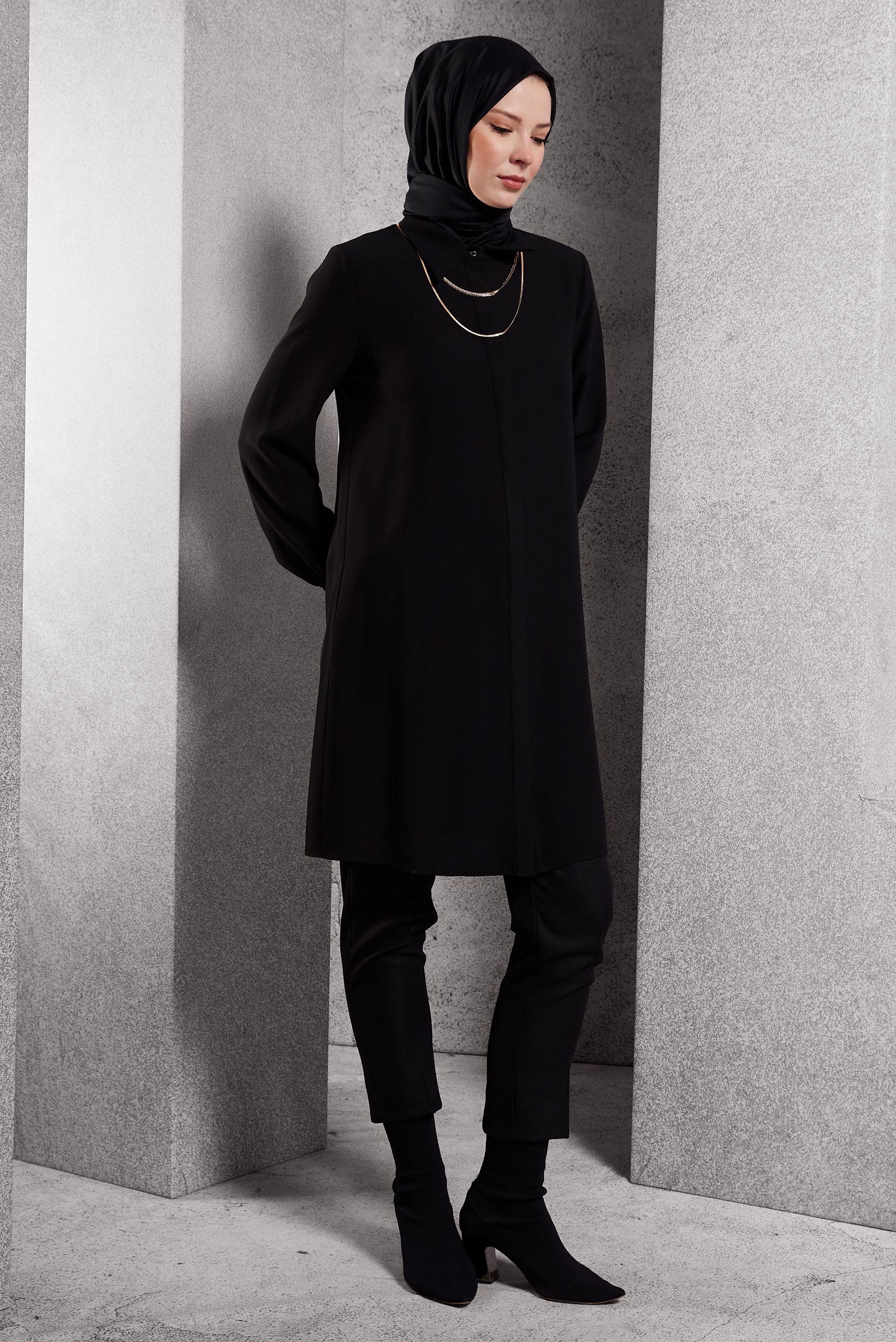 Tesettür giyim SİYAH DAR PAÇA PANTOLON 70807