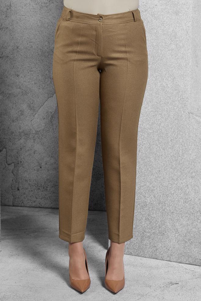 Vêtements hijab BRUN PANTALON À JAMBE SKINNY 70807 - ALVİNA