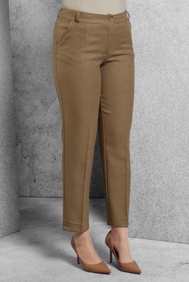 Vêtements hijab BRUN PANTALON À JAMBE SKINNY 70807 - ALVİNA