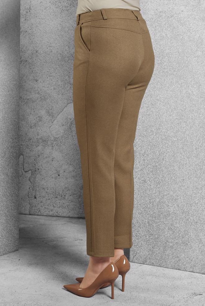 Vêtements hijab BRUN PANTALON À JAMBE SKINNY 70807 - ALVİNA