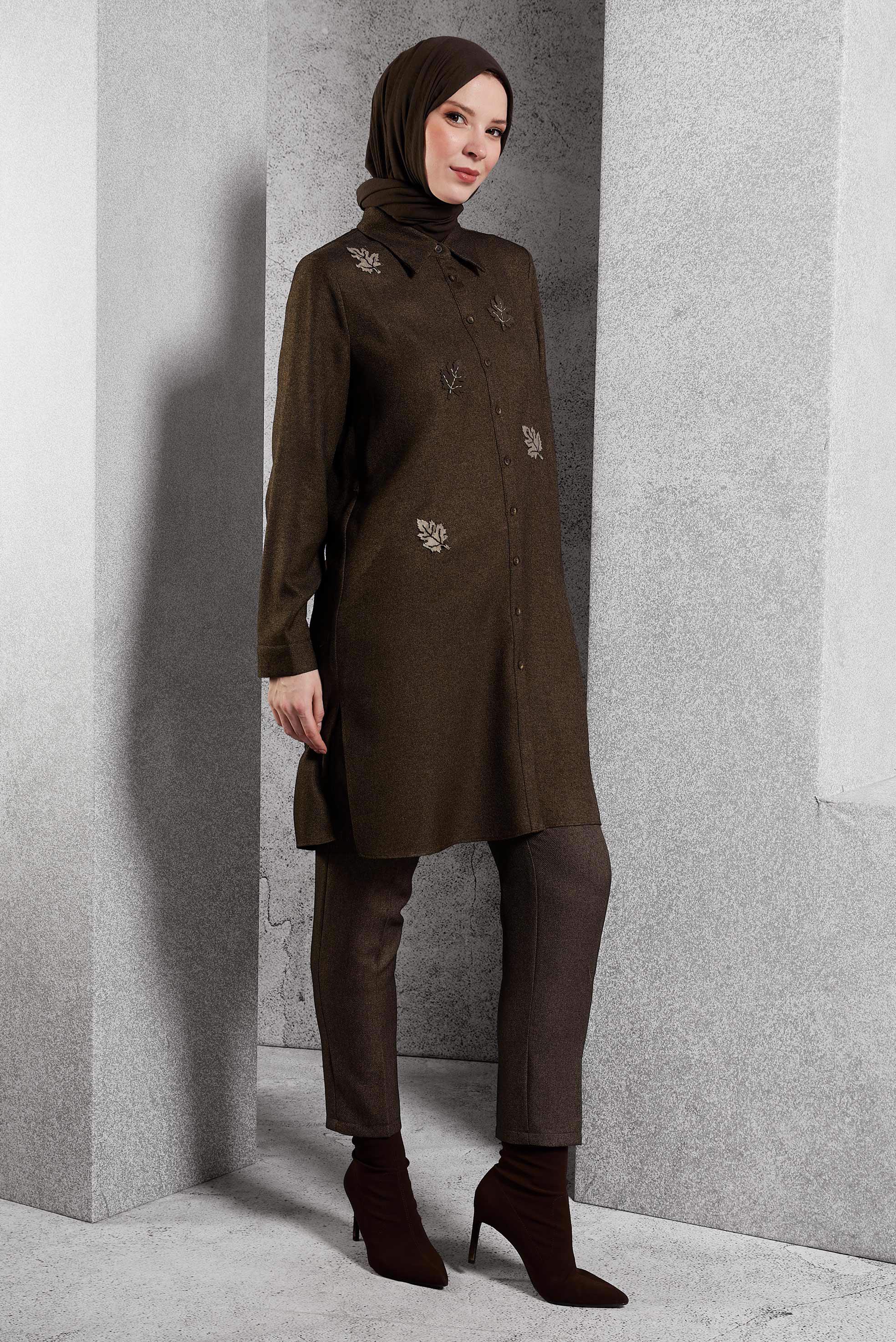 Vêtements hijab BRUN PANTALON À JAMBE SKINNY 70807