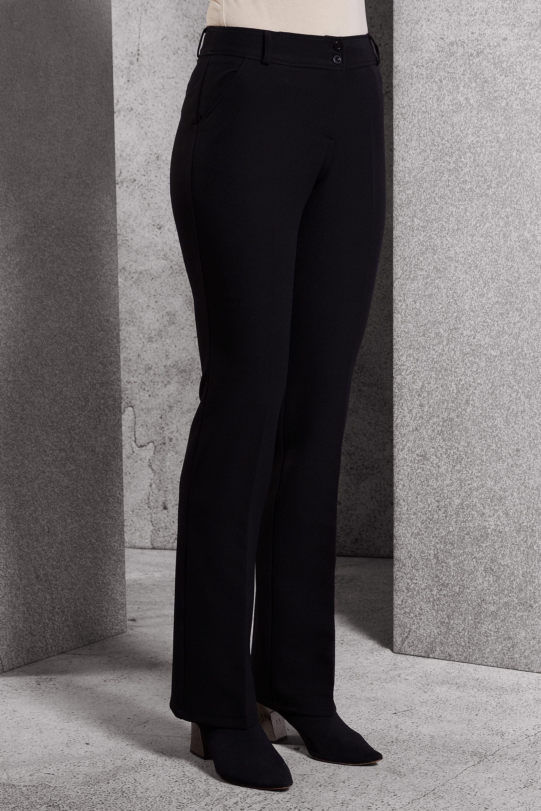 Tesettür giyim SİYAH İSPANYOL PAÇA PANTOLON 70808