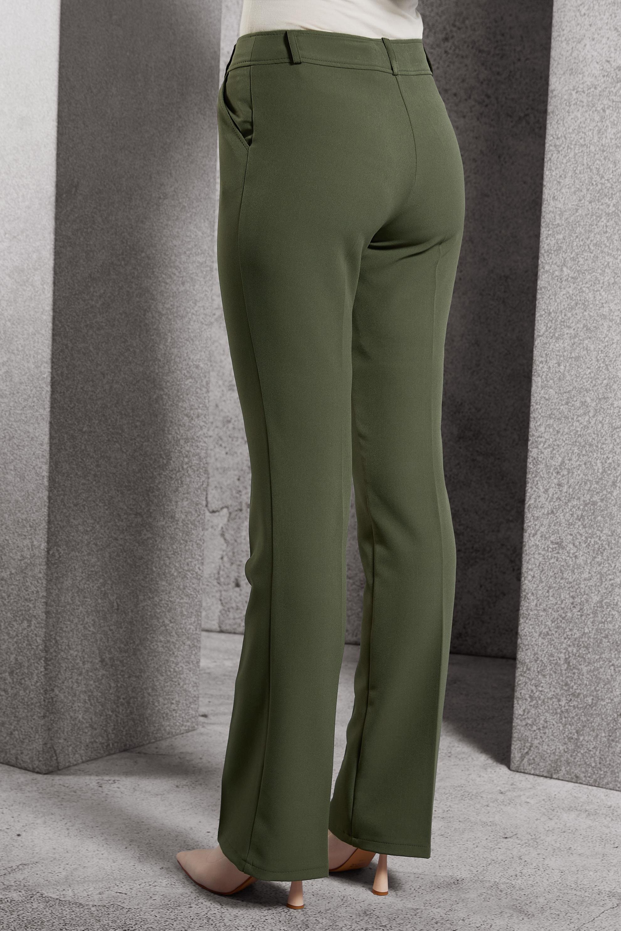 Tesettür giyim HAKİ İSPANYOL PAÇA PANTOLON 70808