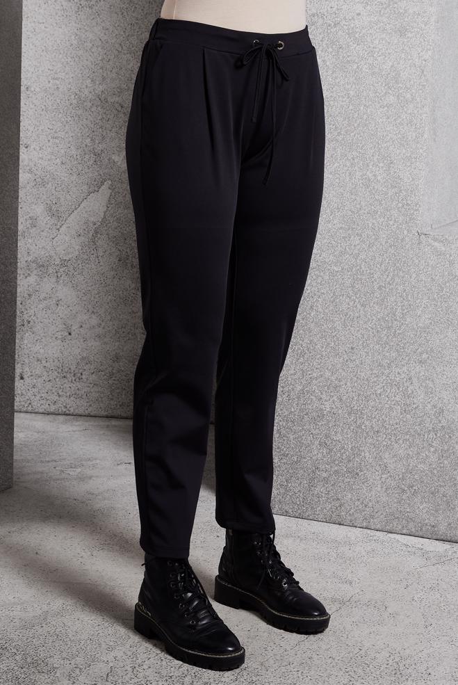 Vêtements hijab NOIR PANTALON À TAILLE ÉLASTIQUE 70809 - ALVİNA