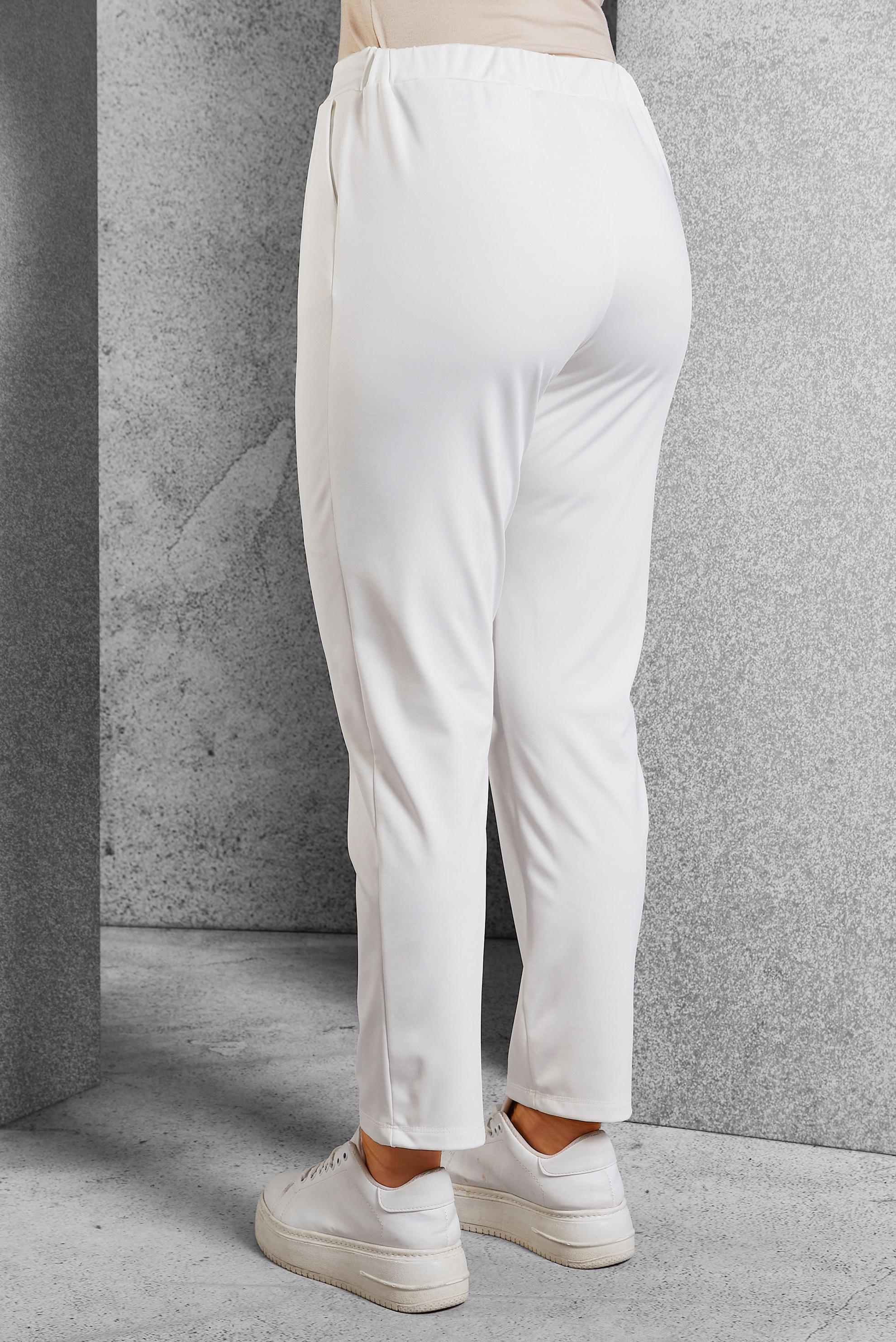 Vêtements hijab BLANC PANTALON À TAILLE ÉLASTIQUE 70809