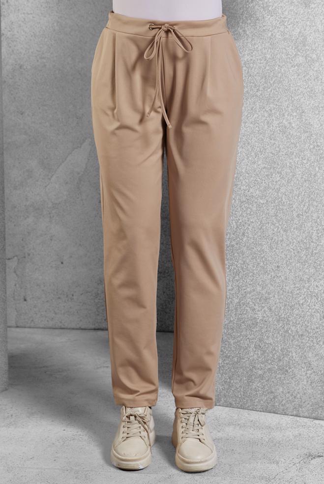 Vêtements hijab BRUN PANTALON À TAILLE ÉLASTIQUE 70809 - ALVİNA