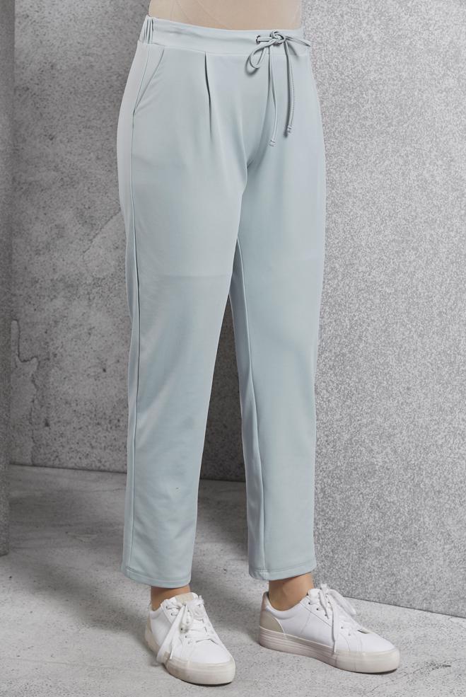 Vêtements hijab ARGENT PANTALON À TAILLE ÉLASTIQUE 70809 - ALVİNA