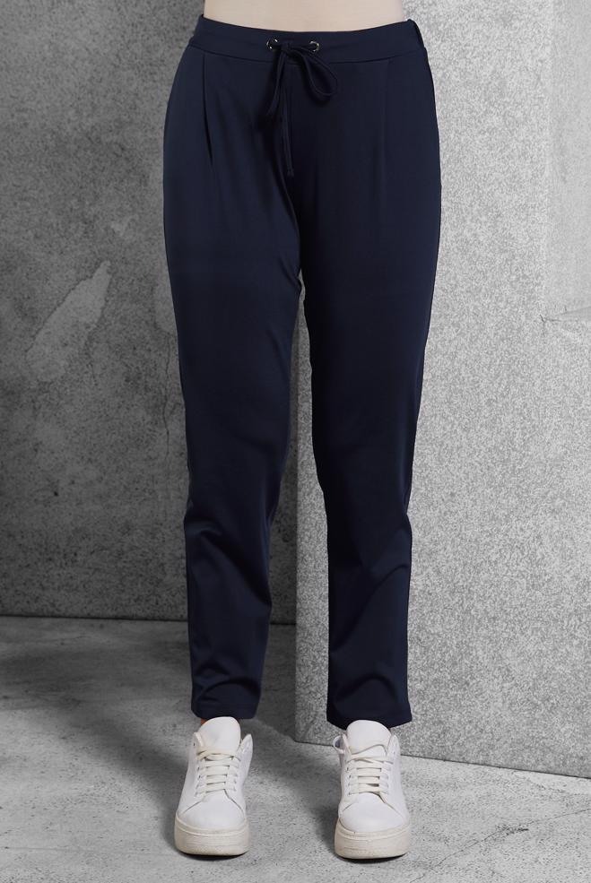 Vêtements hijab BLEU MARINE PANTALON À TAILLE ÉLASTIQUE 70809 - ALVİNA