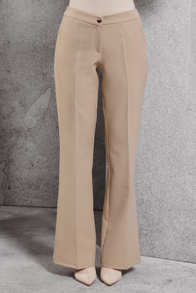 Vêtements hijab BEIGE PANTALON ÉVASÉ 70810 - ALVİNA