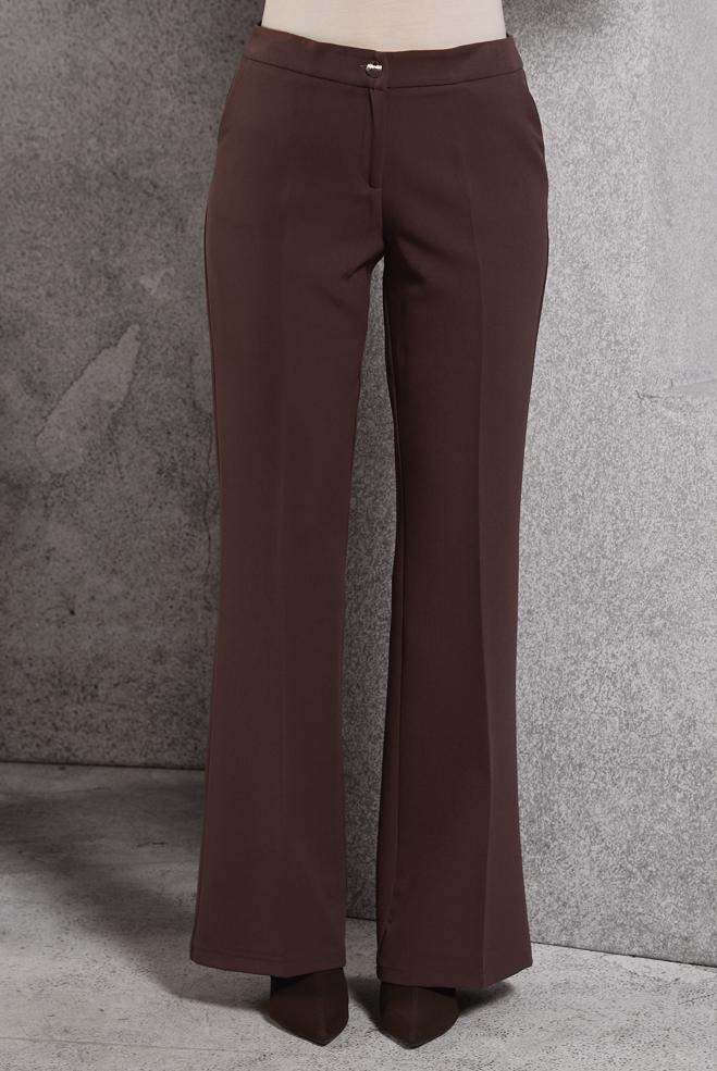 Vêtements hijab BRUN PANTALON ÉVASÉ 70810 - ALVİNA
