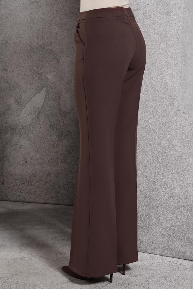 Vêtements hijab BRUN PANTALON ÉVASÉ 70810 - ALVİNA