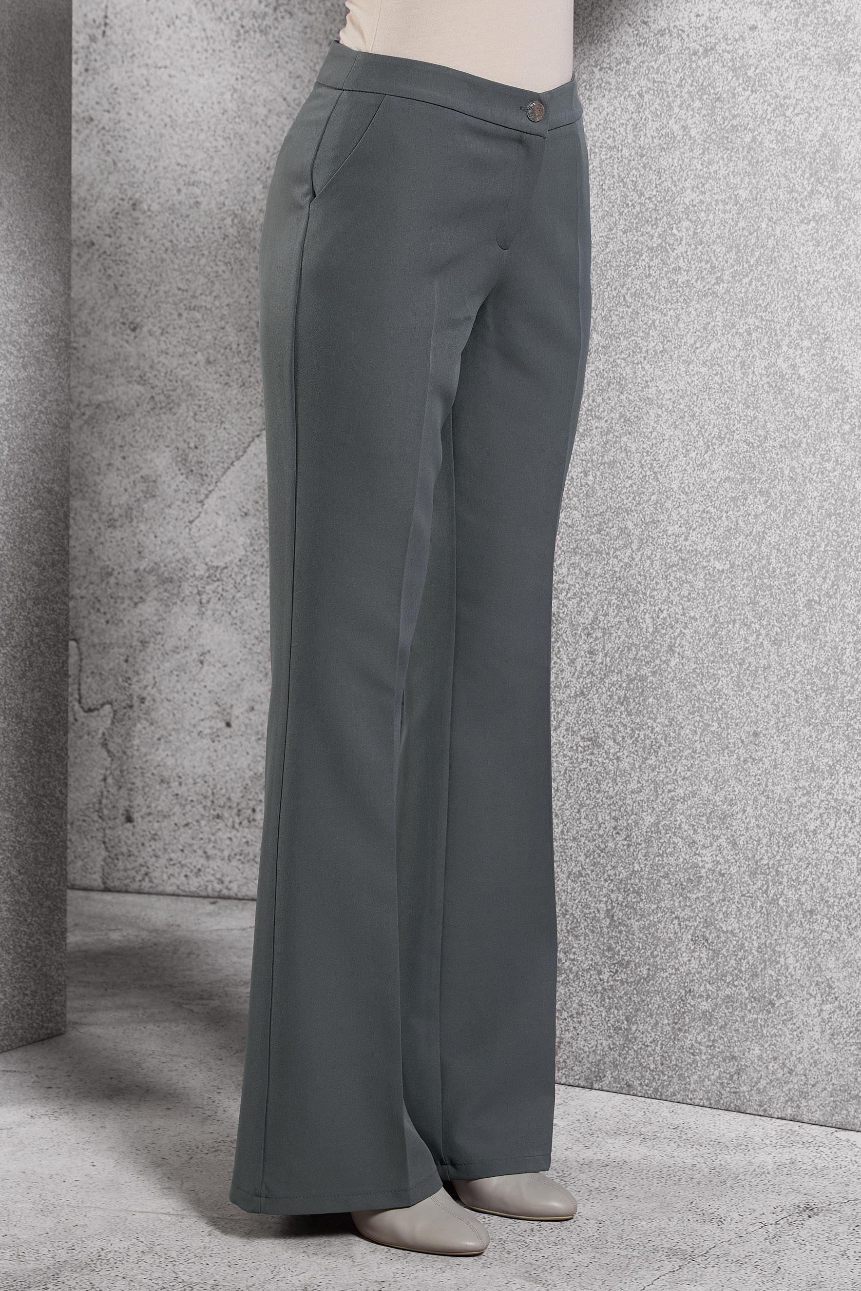 Tesettür giyim GRİ İSPANYOL PAÇA PANTOLON 70810