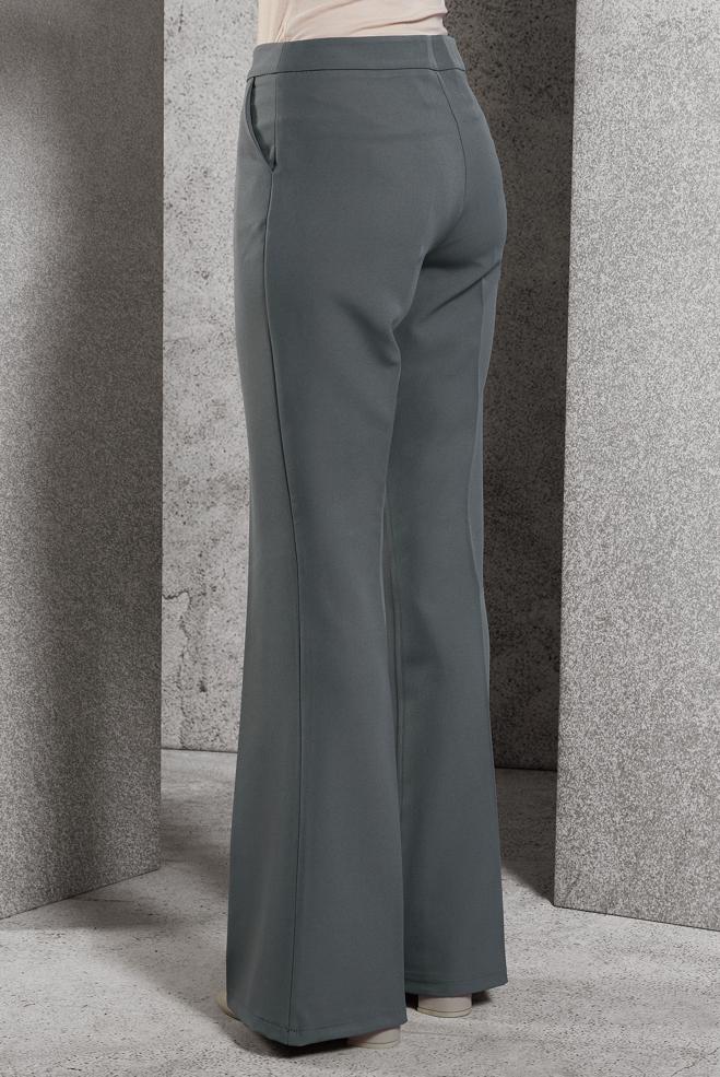 Vêtements hijab GRIS PANTALON ÉVASÉ 70810 - ALVİNA
