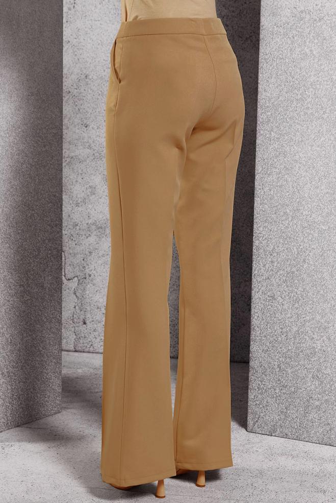 Tesettür giyim KAHVE İSPANYOL PAÇA PANTOLON 70810 - ALVİNA