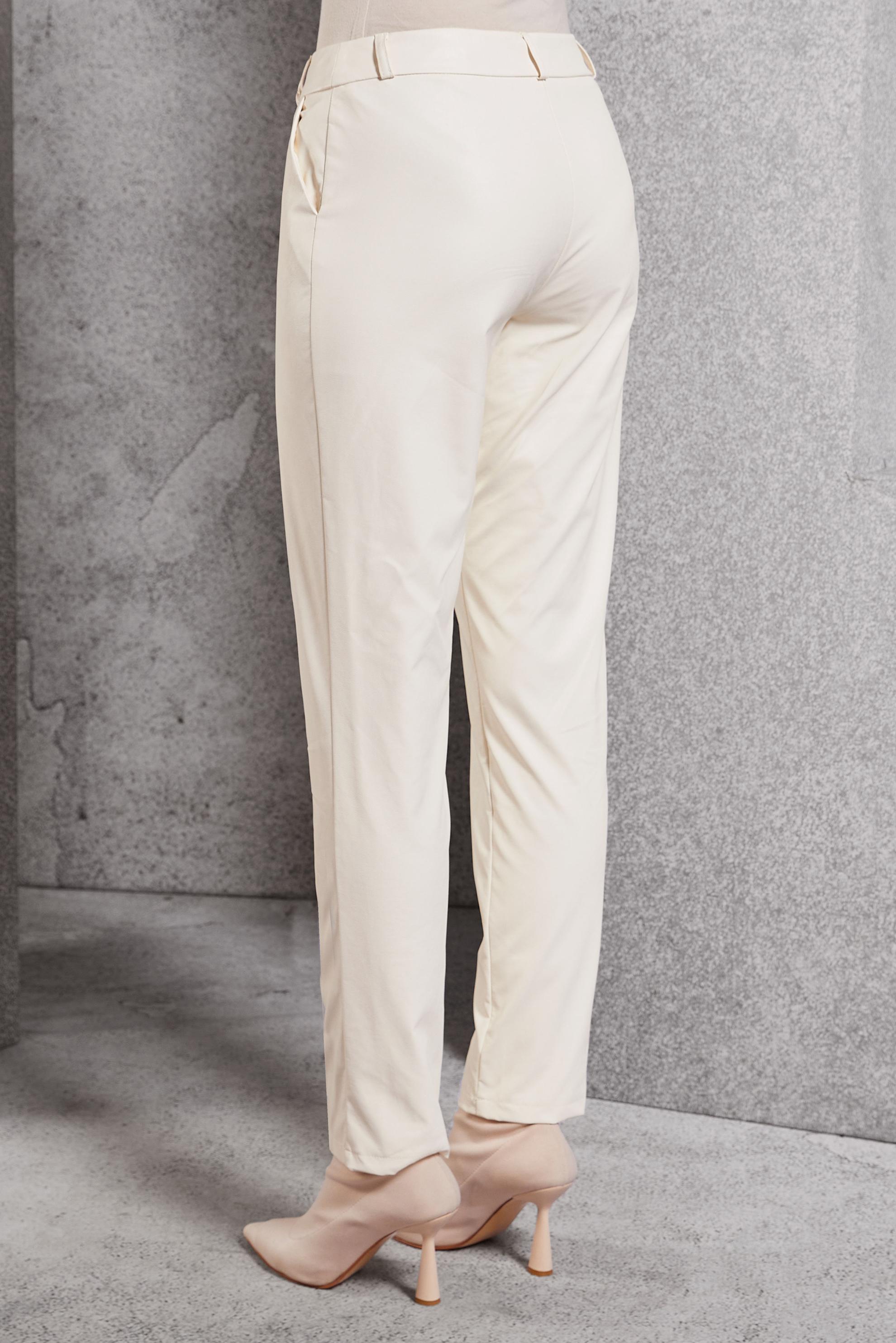 Vêtements hijab BLANC PANTALON EN SIMILI CUIR 70811