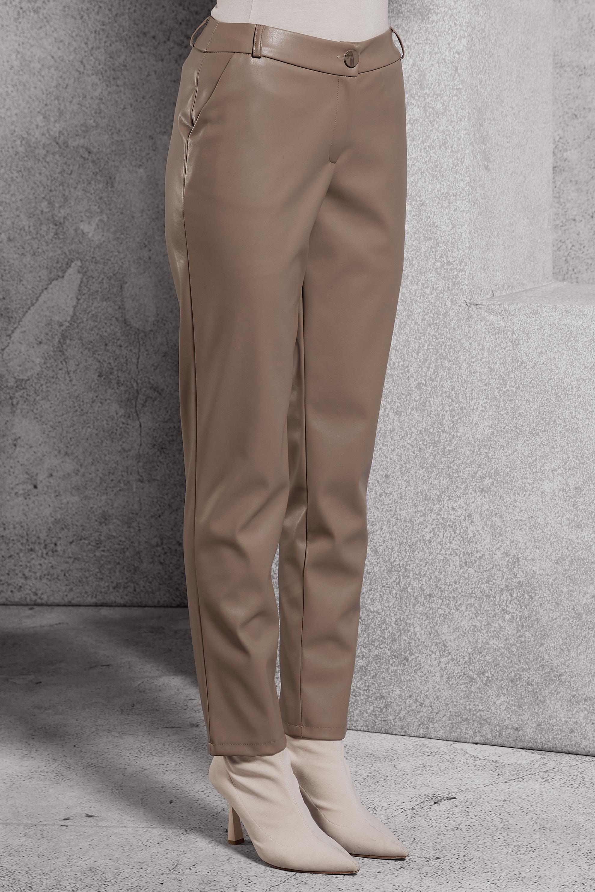 Vêtements hijab BEIGE PANTALON EN SIMILI CUIR 70811