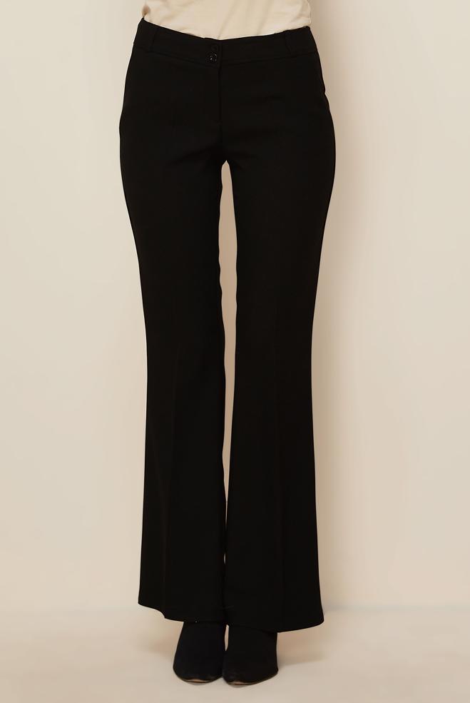 Hijab clothing BLACK FLARED PANTS 70812 - ALVİNA