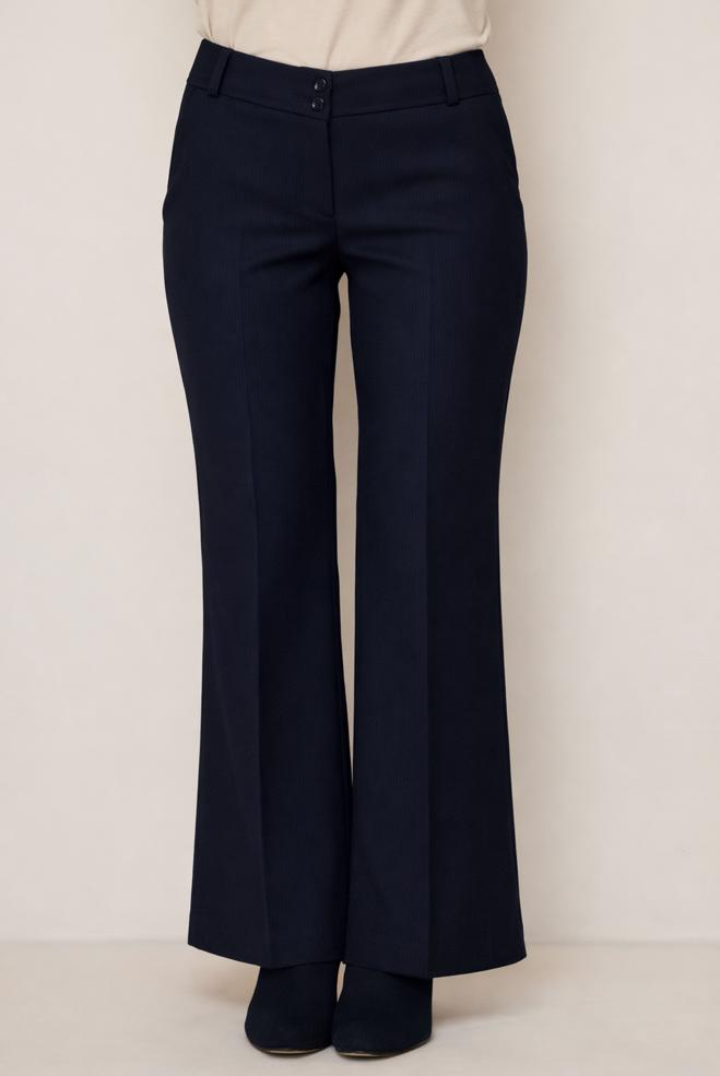 Tesettür giyim LACİVERT İSPANYOL PAÇA PANTOLON 70812 - ALVİNA