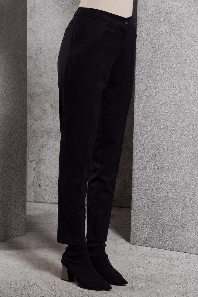 Vêtements hijab NOIR PANTALON COUPE DROITE 70813 - ALVİNA