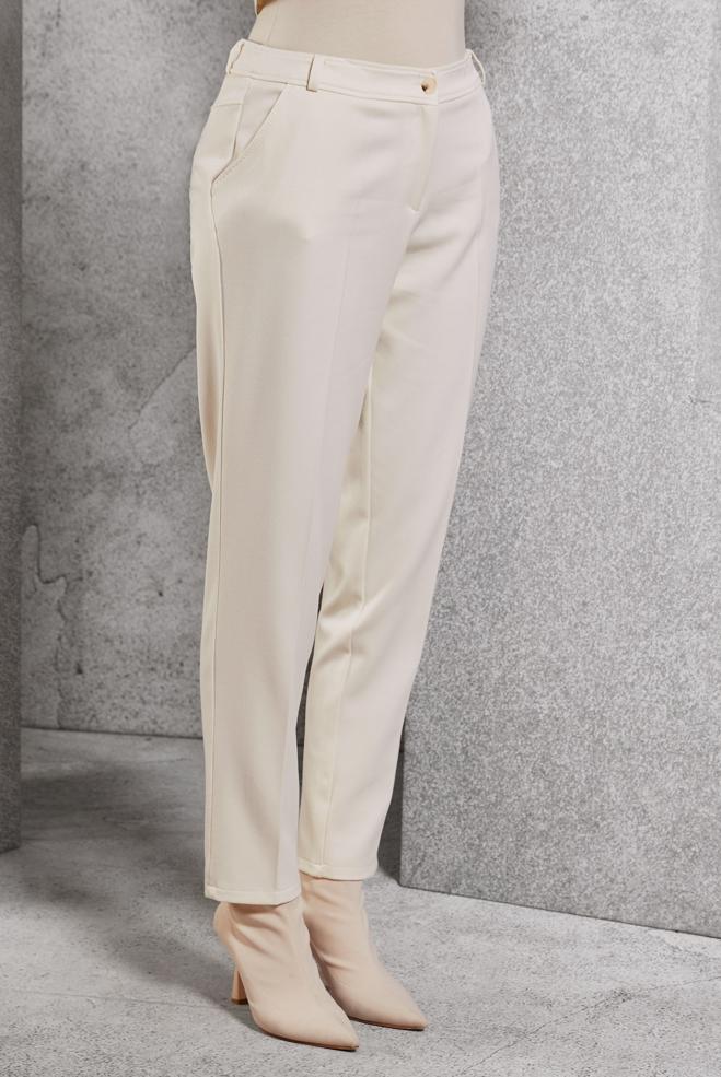 Vêtements hijab ÉCRUE PANTALON COUPE DROITE 70813 - ALVİNA