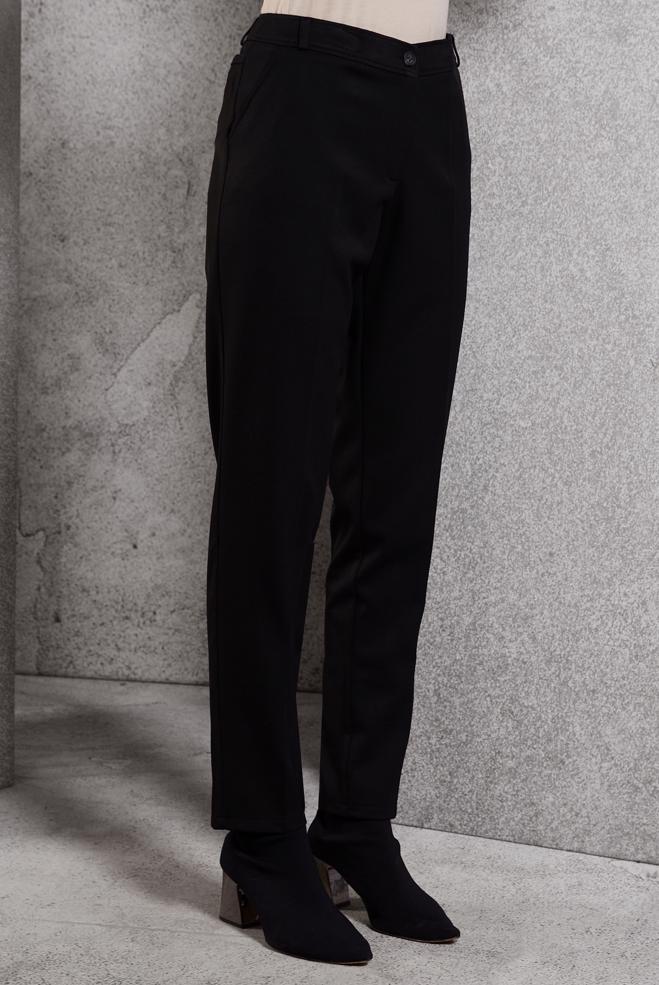 Vêtements hijab NOIR PANTALON COUPE DROITE 70813-1 - ALVİNA