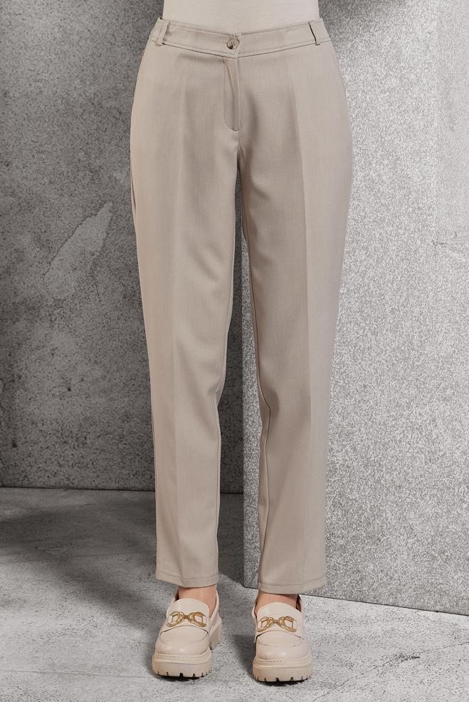 Vêtements hijab BEIGE PANTALON COUPE DROITE 70813-1 - ALVİNA
