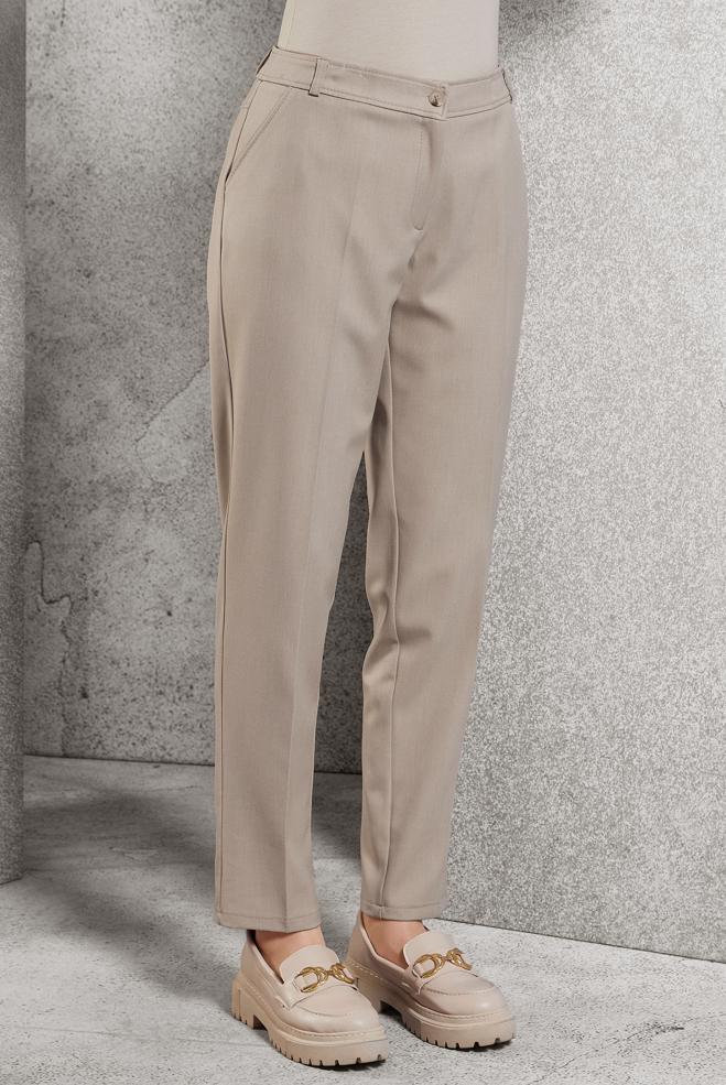 Vêtements hijab BEIGE PANTALON COUPE DROITE 70813-1 - ALVİNA