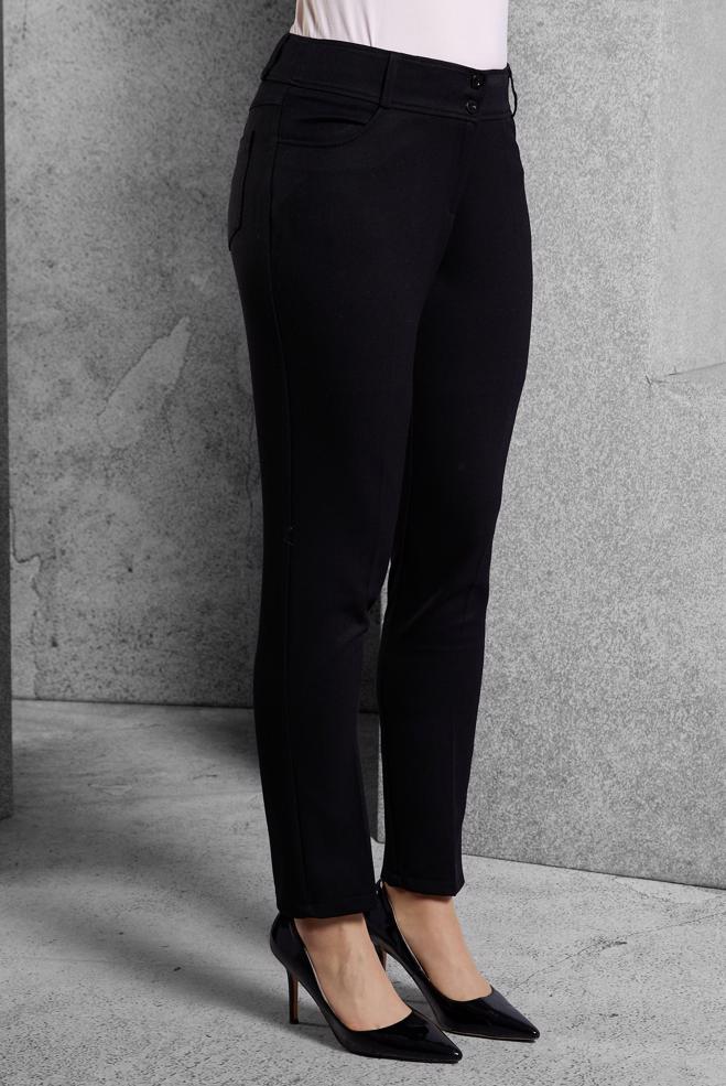 Vêtements hijab NOIR PANTALON À JAMBE SKINNY 70814 - ALVİNA