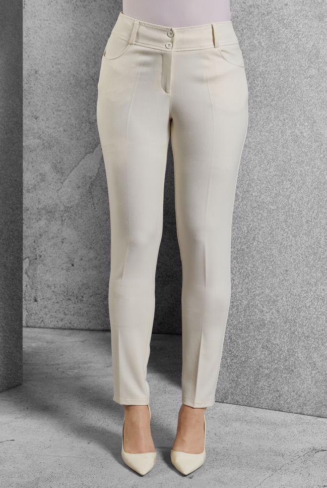 Vêtements hijab ÉCRUE PANTALON À JAMBE SKINNY 70814 - ALVİNA