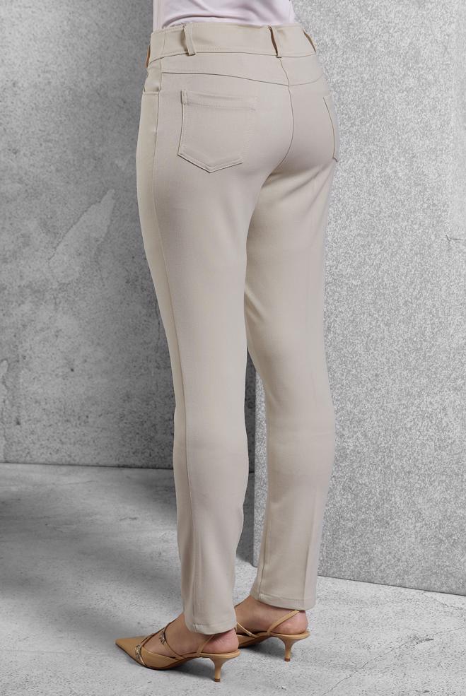 Vêtements hijab BEIGE PANTALON À JAMBE SKINNY 70814 - ALVİNA