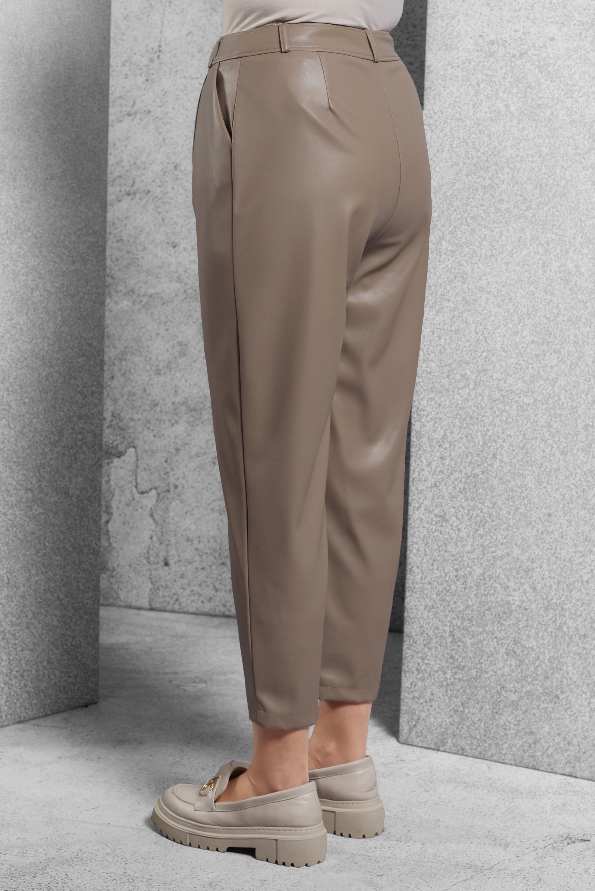Vêtements hijab BEIGE PANTALON EN SIMILI CUIR COUPE CAROTTE 70815