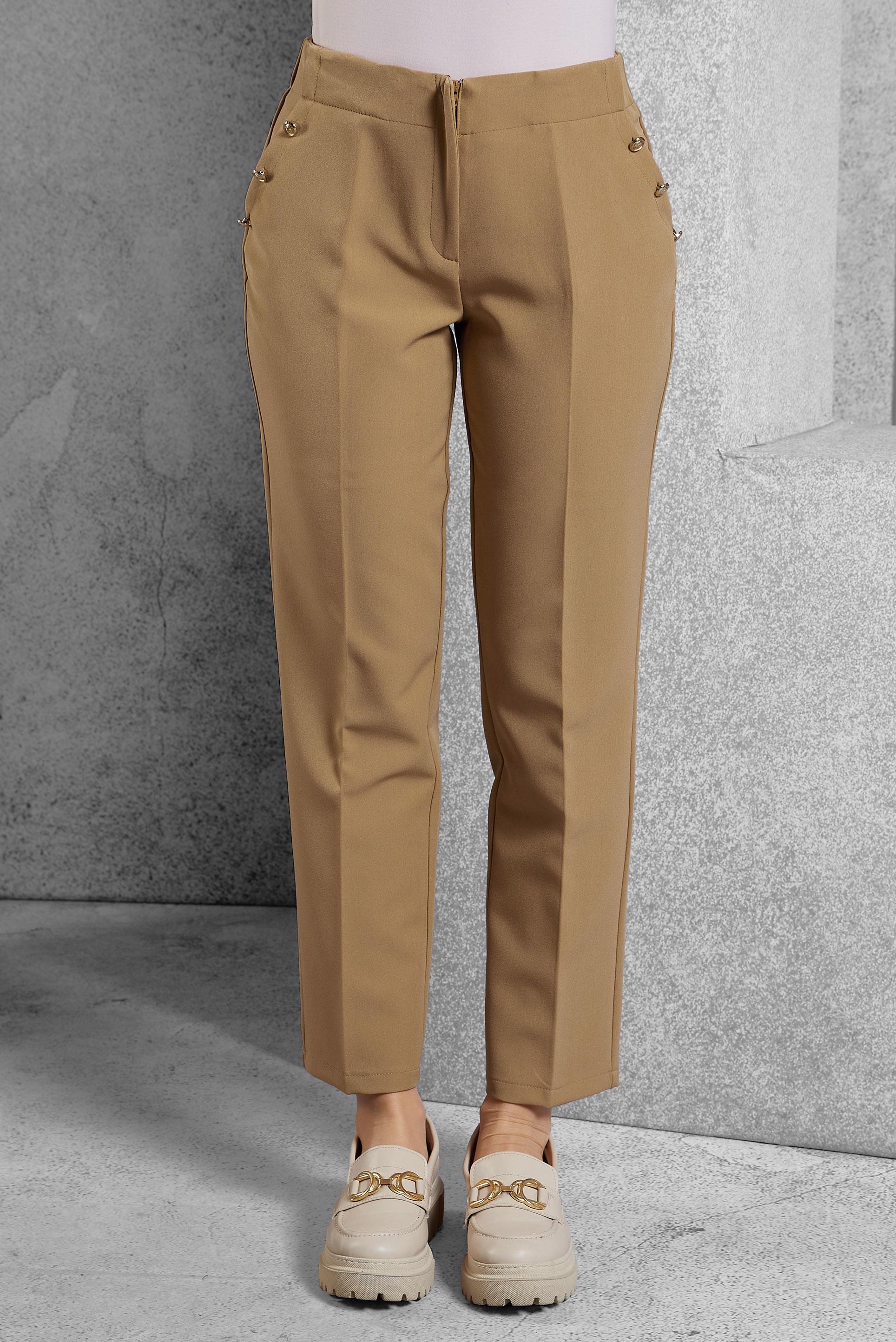 Vêtements hijab BRUN PANTALON TAILLE HAUTE 70816