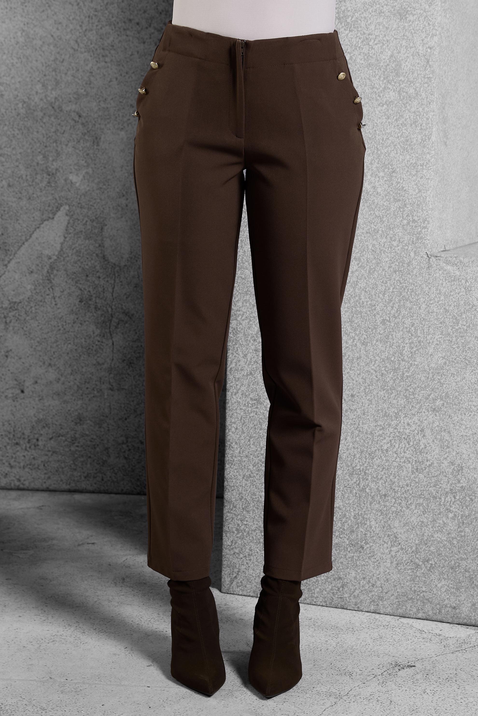 Vêtements hijab BRUN PANTALON TAILLE HAUTE 70816