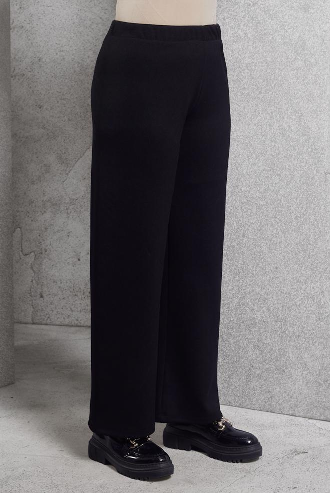 Vêtements hijab NOIR PANTALON À TAILLE ÉLASTIQUE 70817 - ALVİNA