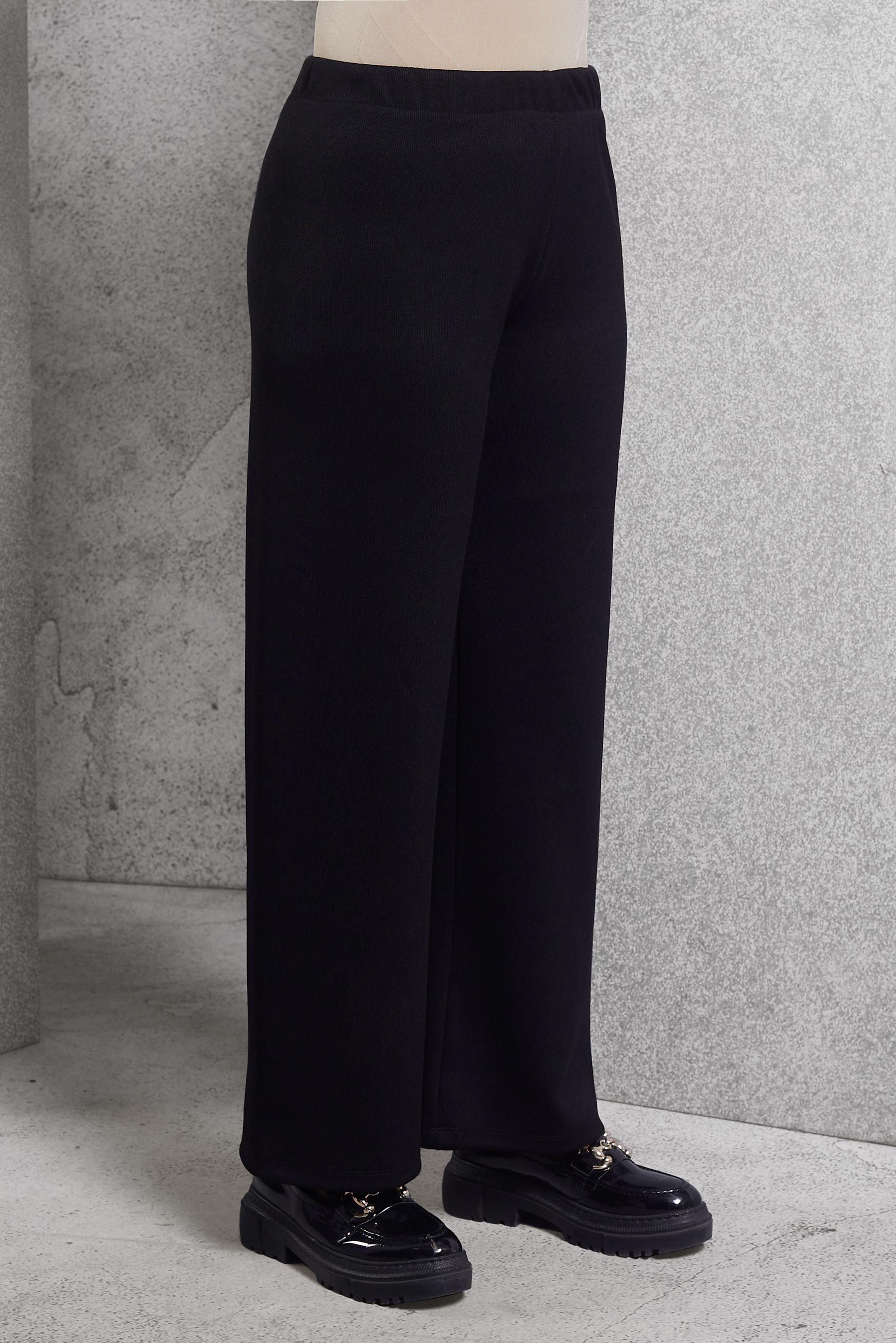 Tesettür giyim SİYAH BELİ LASTİKLİ PANTOLON 70817