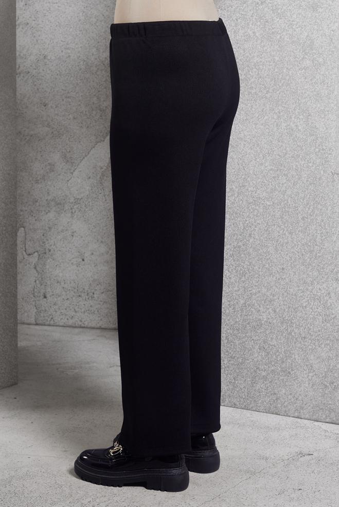 Vêtements hijab NOIR PANTALON À TAILLE ÉLASTIQUE 70817 - ALVİNA