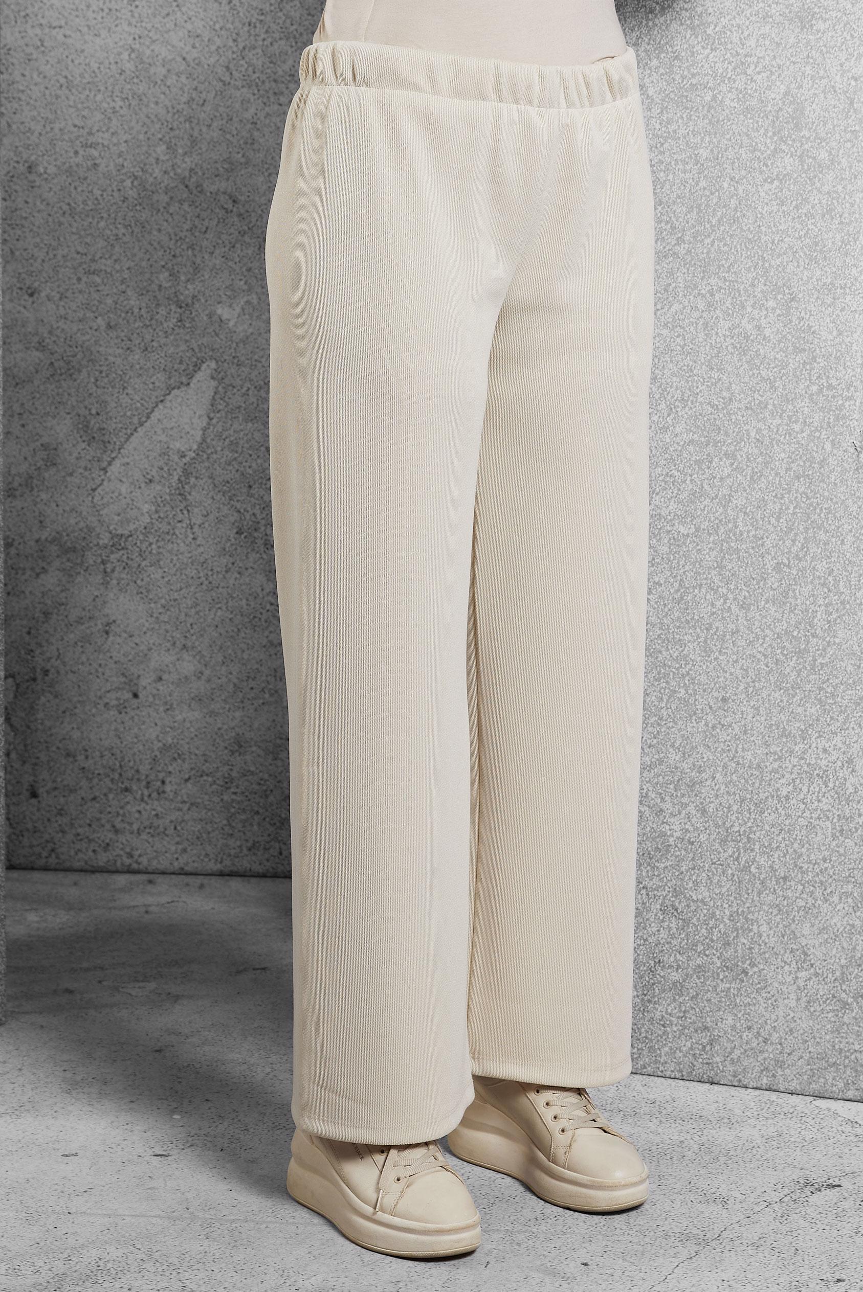 Vêtements hijab ÉCRUE PANTALON À TAILLE ÉLASTIQUE 70817