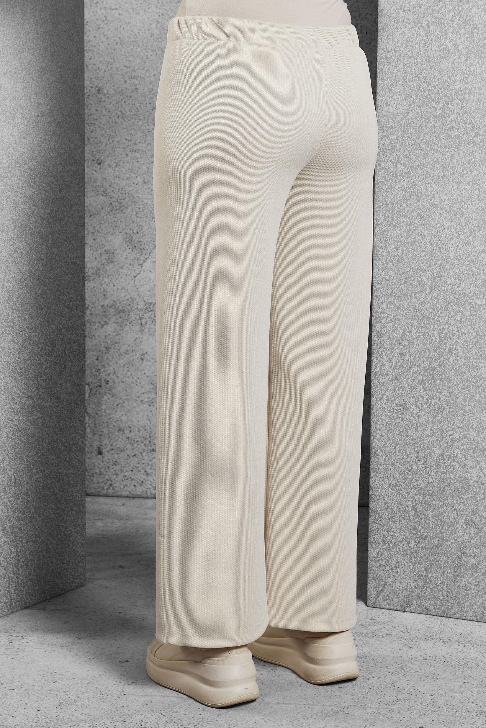 Vêtements hijab ÉCRUE PANTALON À TAILLE ÉLASTIQUE 70817