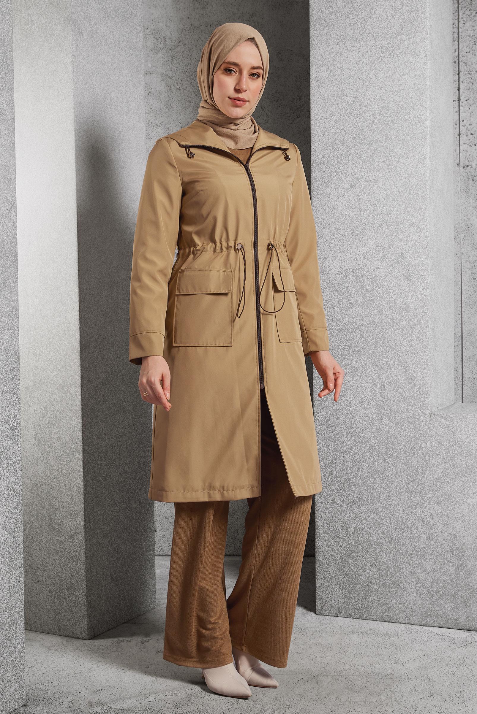 Vêtements hijab BRUN PARKA À CAPUCHE 90555