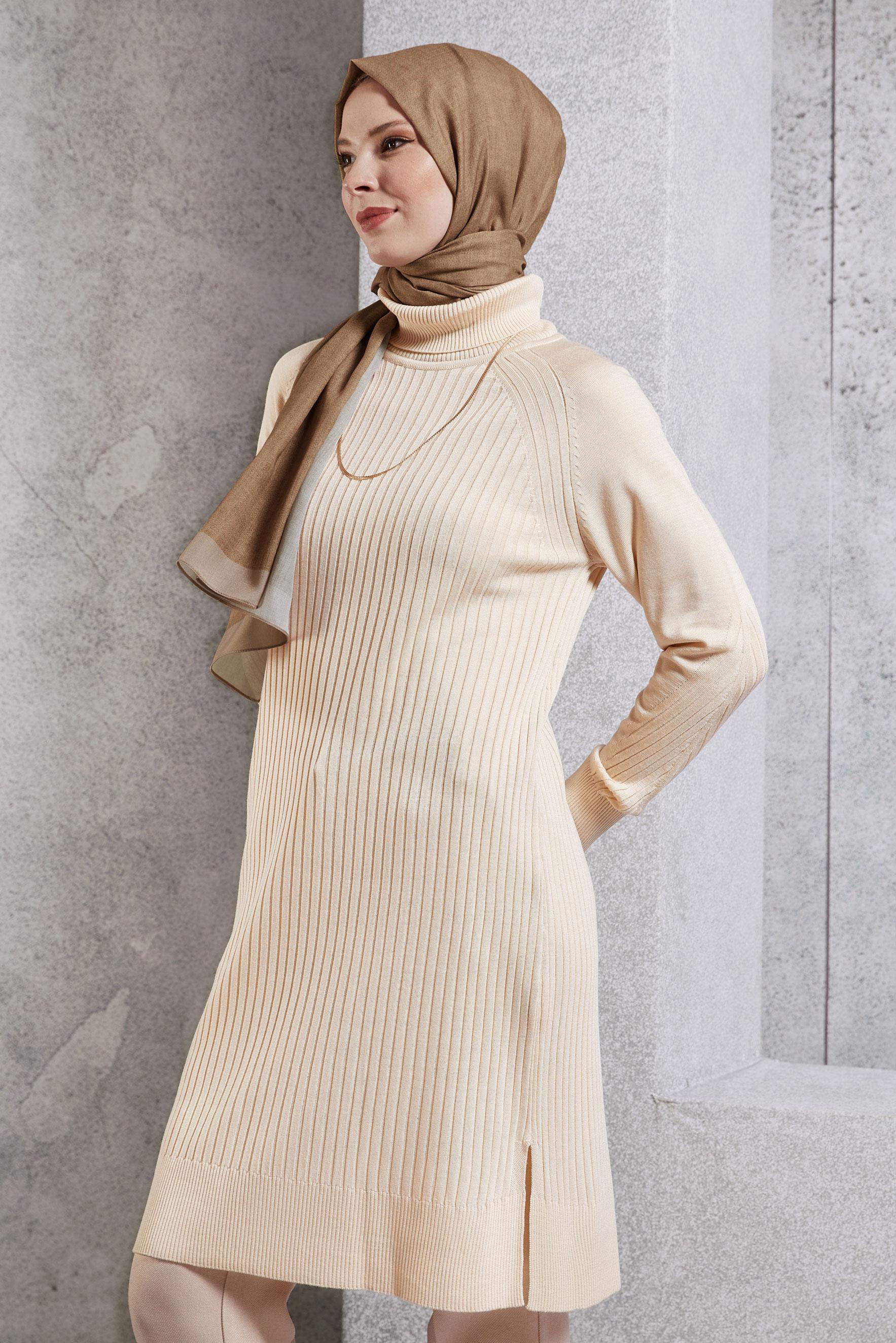 Vêtements hijab BEIGE CHÂLE ALVINA 8501