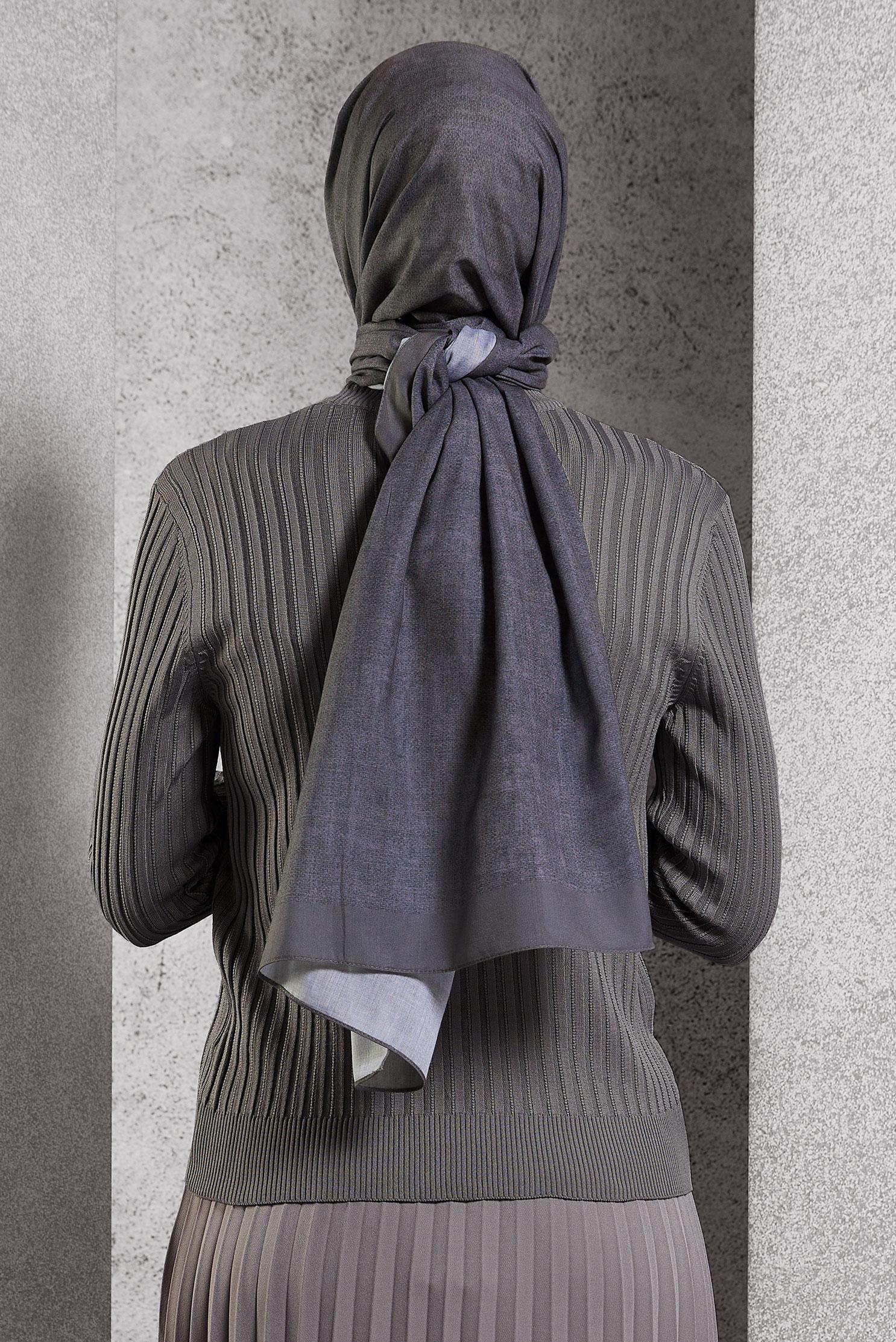 Tesettür giyim GRİ ALVİNA SOFT ŞAL 8501
