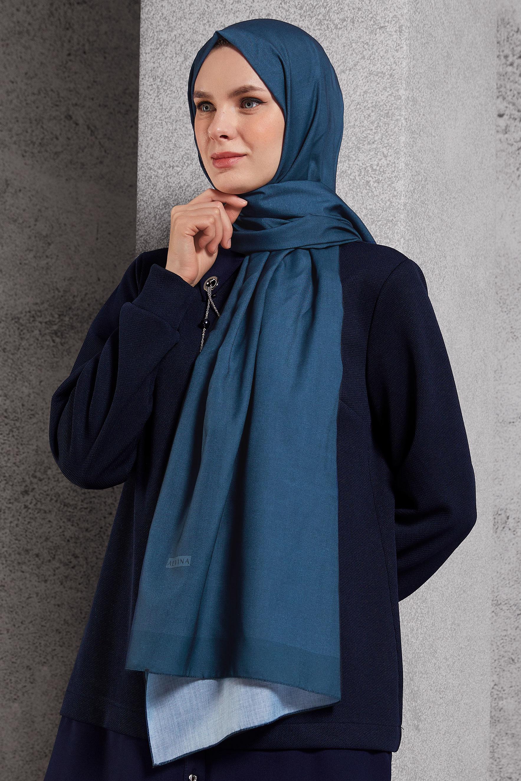 Tesettür giyim LACİVERT ALVİNA SOFT ŞAL 8501