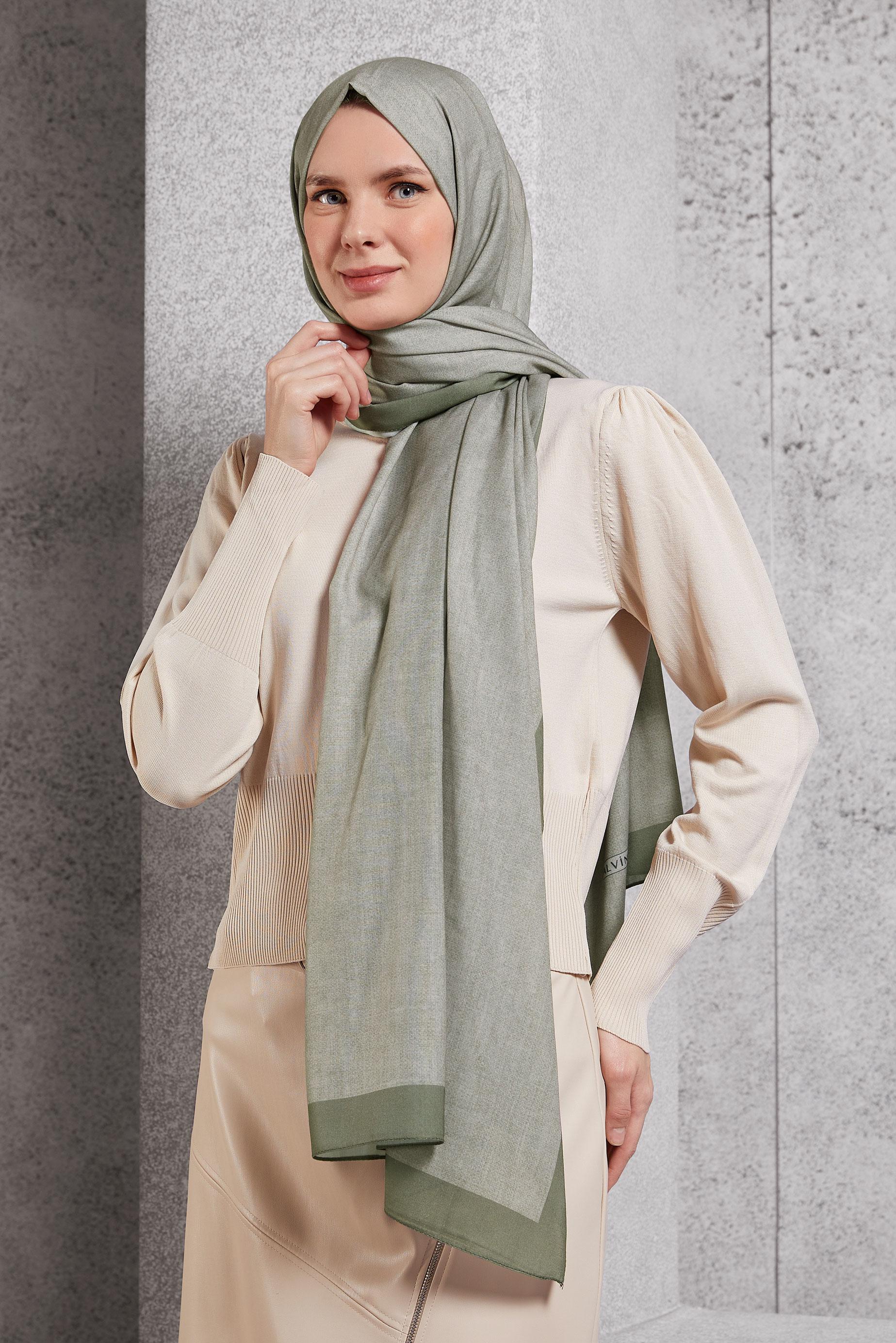 Tesettür giyim VİZON ALVİNA SOFT ŞAL 8501