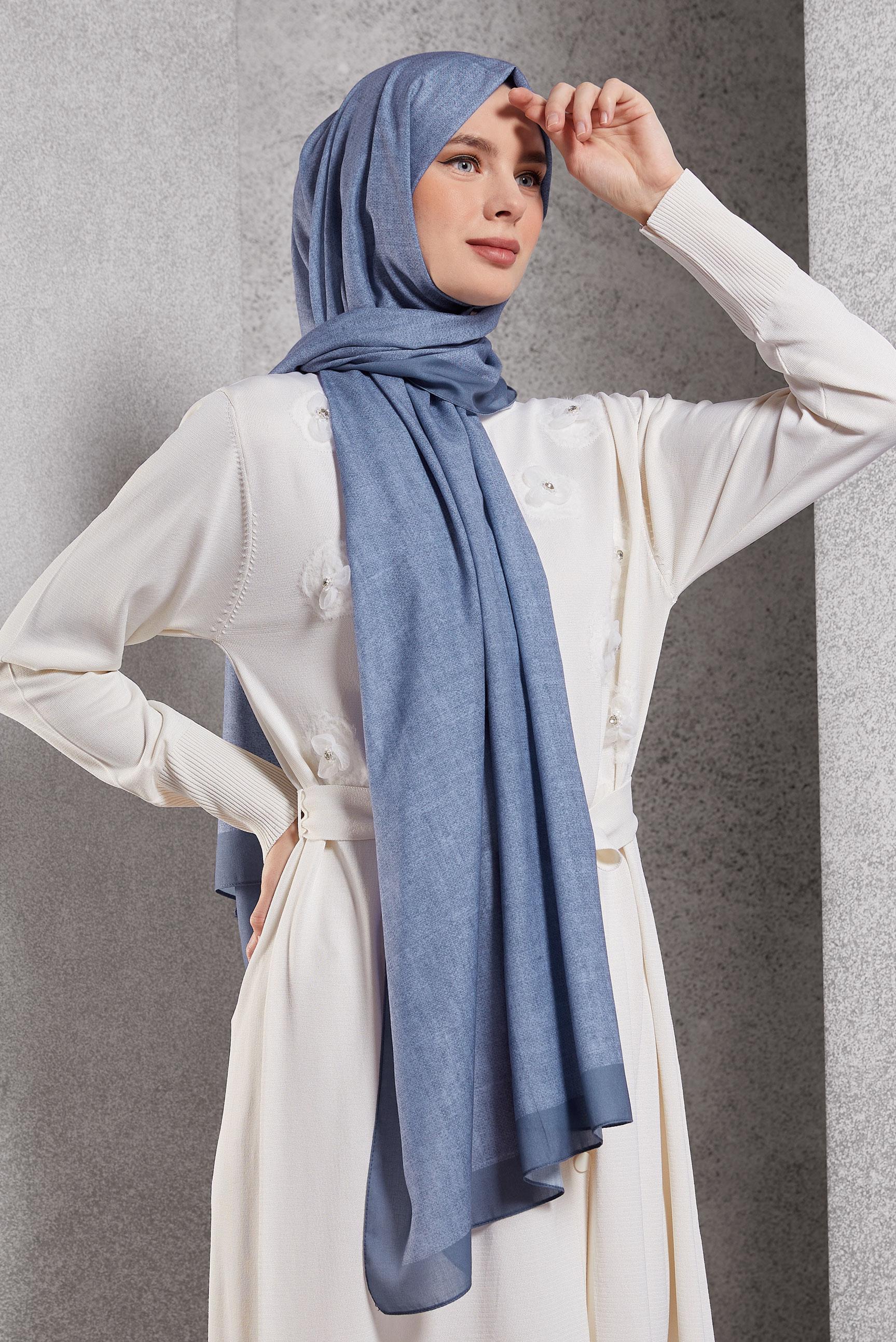 Tesettür giyim LACİVERT ALVİNA SOFT ŞAL 8501