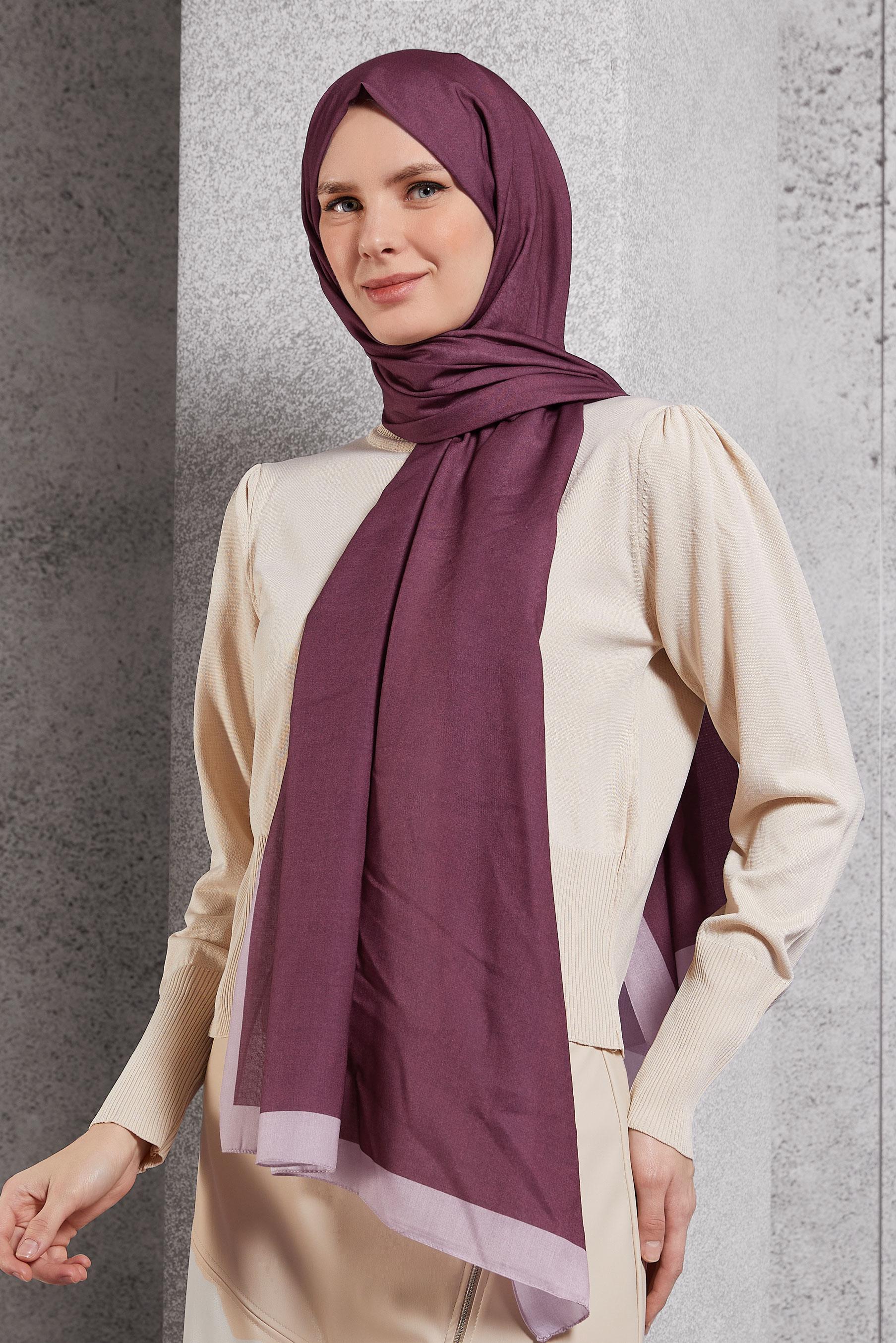 Tesettür giyim BORDO ALVİNA SOFT ŞAL 8501