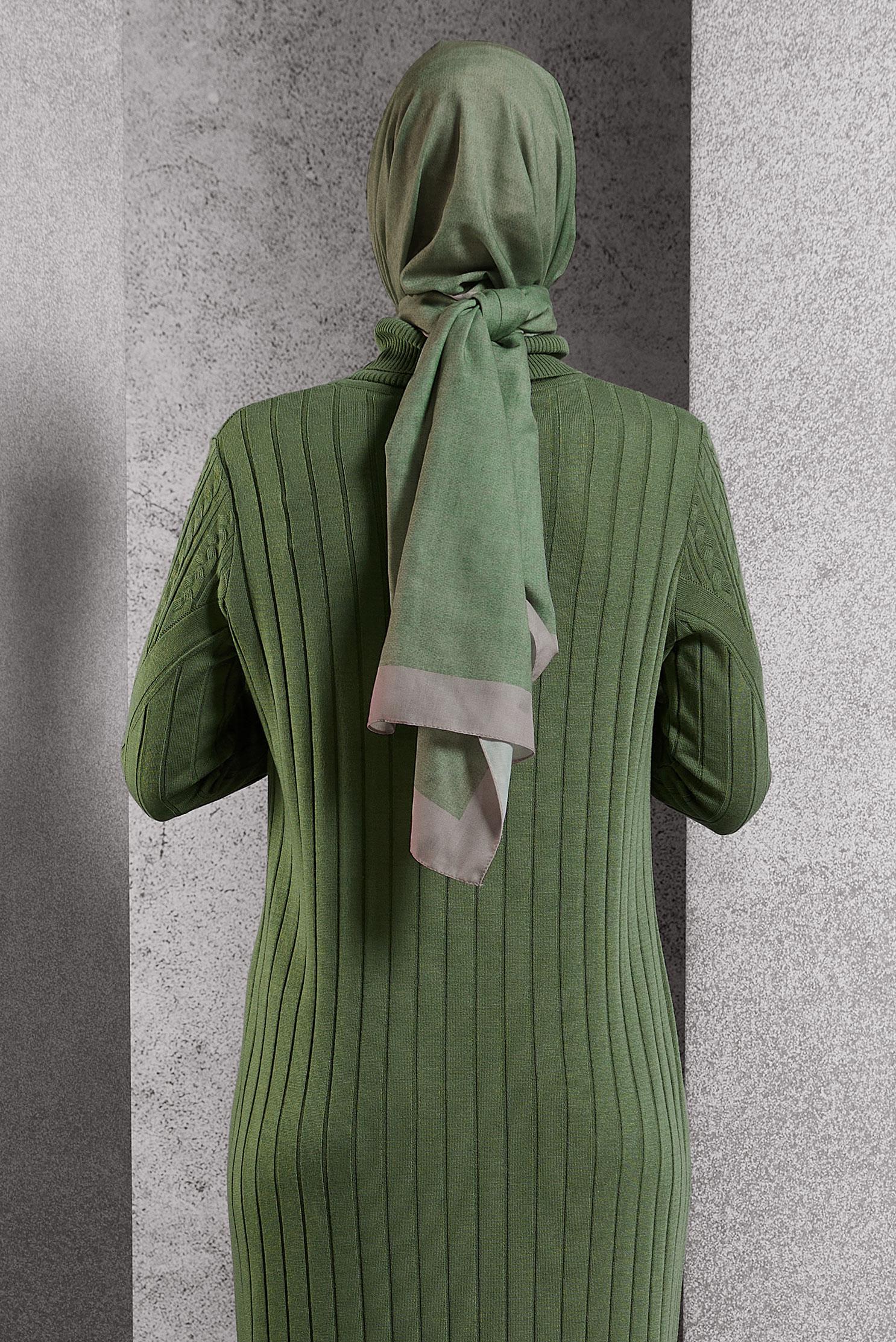 Tesettür giyim YEŞİL ALVİNA SOFT ŞAL 8501