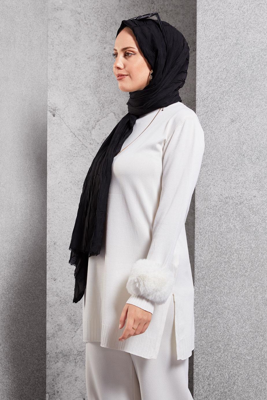 Vêtements hijab NOIR CHÂLE ALVINA 8502